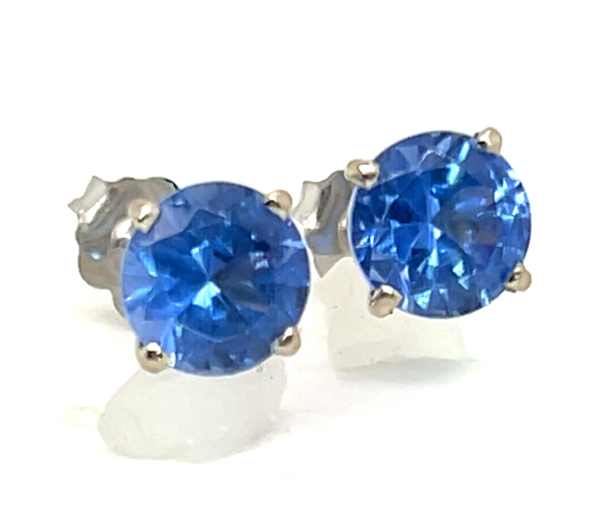 Brilliant Tanzanite (H)* Studs 14KWG 3.30 ctw NEW ITEM - Image 3