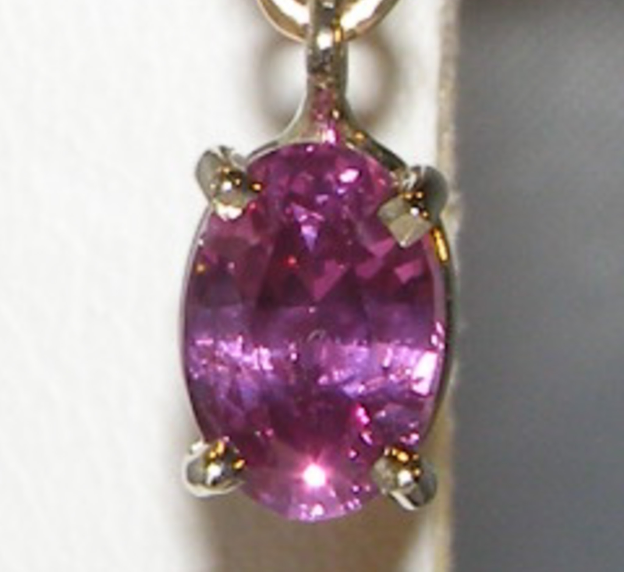 Elegant Dangle Ceylon Pink Sapphire (H)* Diamond Earrings 14KWG 1.90 ctw NEW ITEM - Image 7
