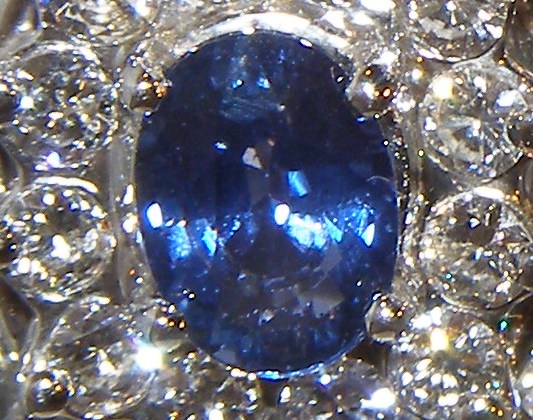 Lady Diana Ceylon Sapphire Diamond Earrings 14KWG 5.20 ctw