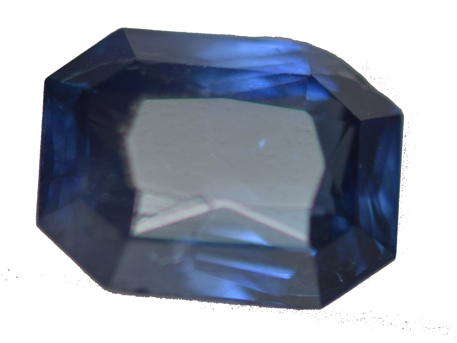 CGL Certified Unheated Blue Emerald Cut Sapphire 2.16 C8.22x6.17x4.32mm