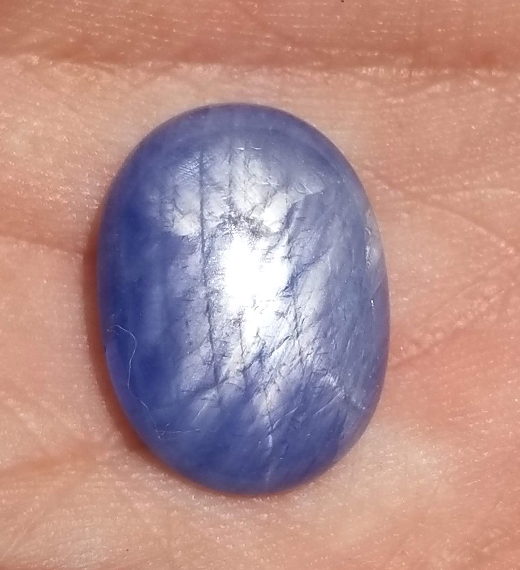 Burma Star Sapphire - blue - oval - 19.2x14.2mm - 19.76carats
