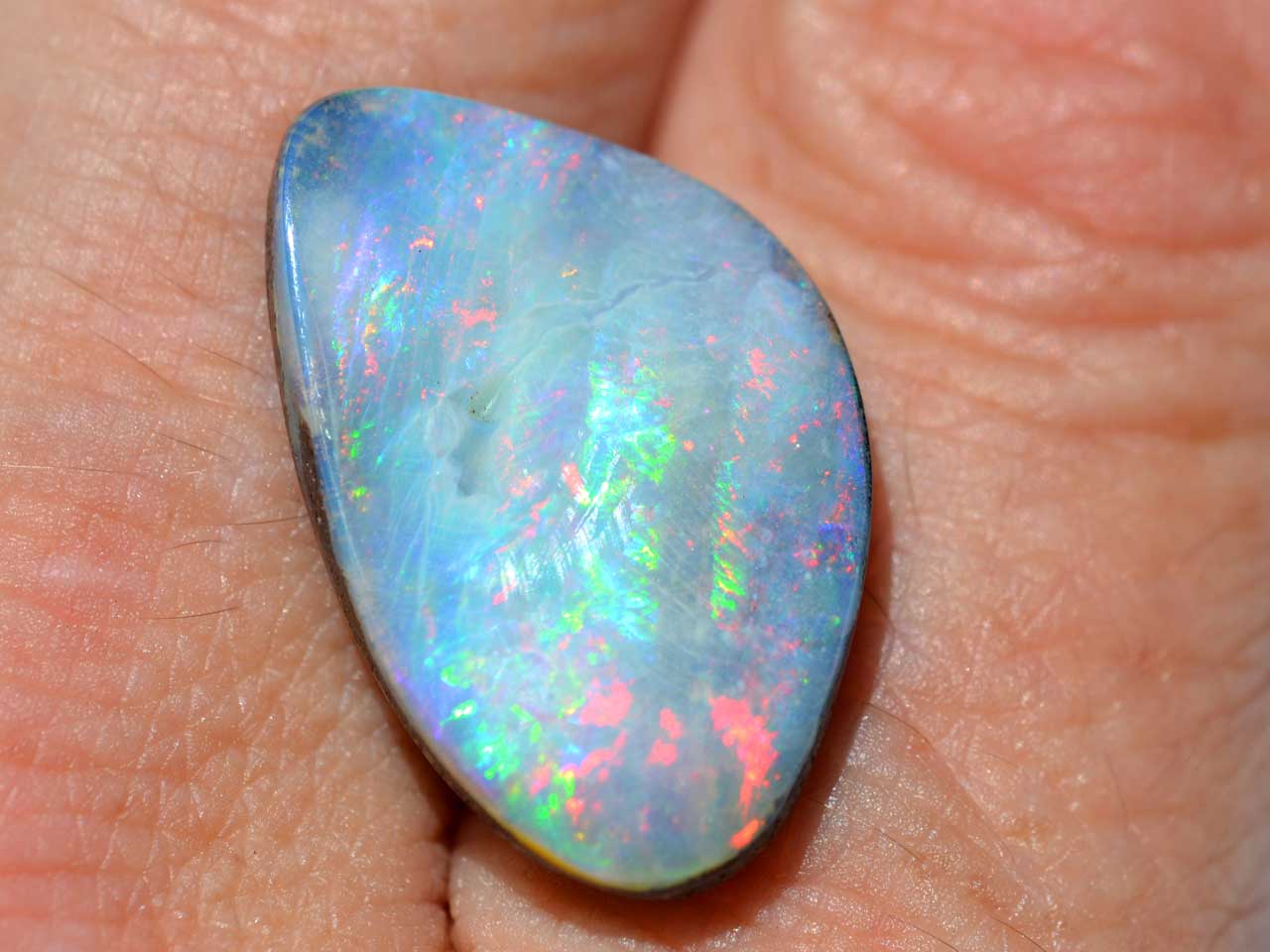 Australian Boulder Opal 13.37 Carats 23.8x14.9mm 100 Solid Simply