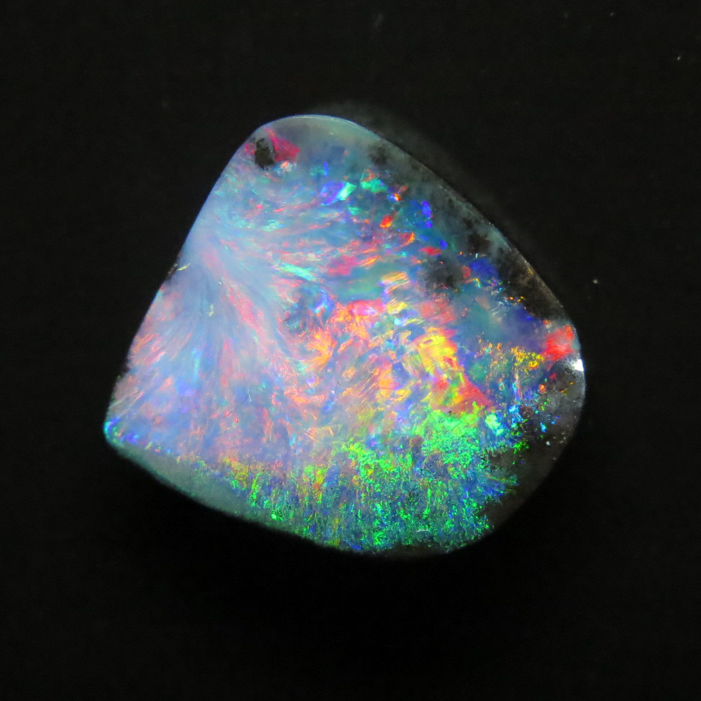 Solid Queensland Boulder Opal 7.2 Carats 14x14mm set in 14KYG Pendant