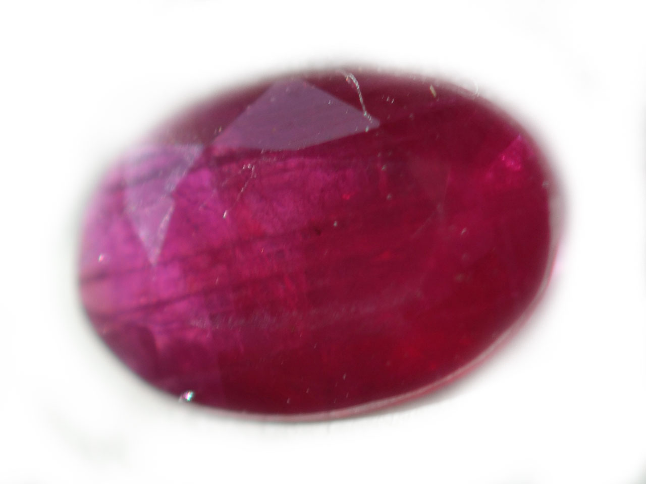 Unheated Indian Ruby Oval 0.69 carats 7.2x5.0x1.9mm