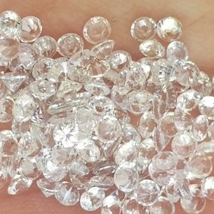 Ceylon White Round Sapphire - 2.7mm ~.11 cts each(sold per carat)