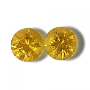 Ceylon Yellow Sapphire Round Matched Pair 5.0mm 1.20 cts